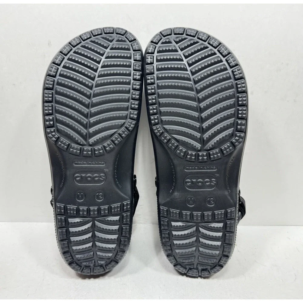 Crocs Yukon Vista II Clog Sandal Men's Size 12 Black New without Tags 207142